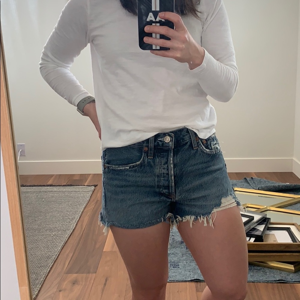 AGolde Parker Short in Blue sz. 24